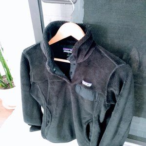 Black Womens Patagonia ReTool Snap T Fleece